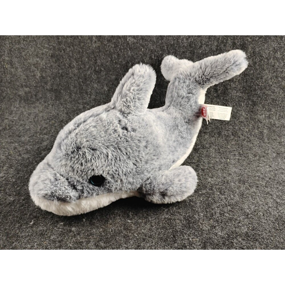 Fiesta Dolphin Plush Stuffed Animal Gray w White Approx 14"
